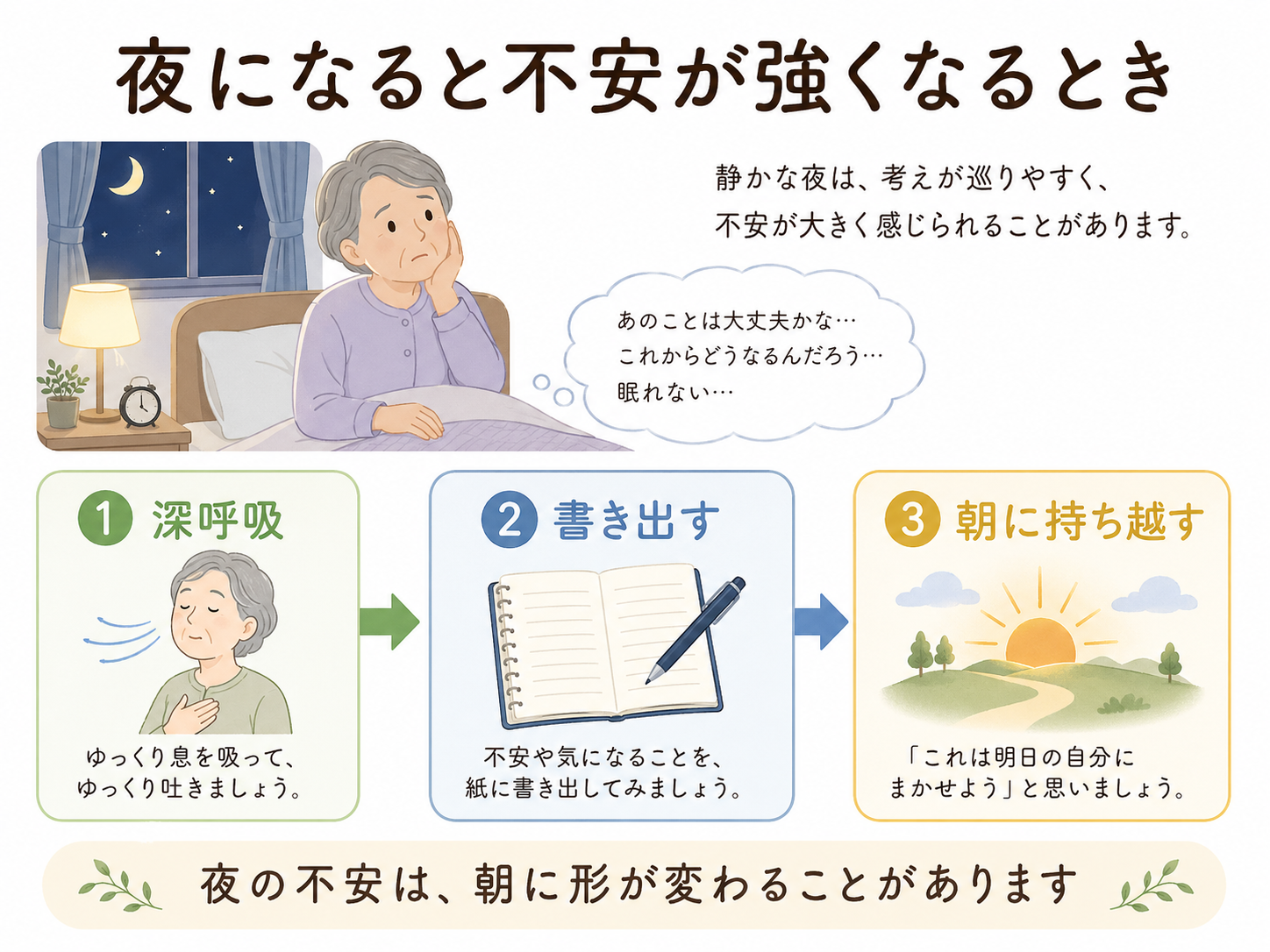 介護で心がすり減るときの休む頼る完璧をやめる図解