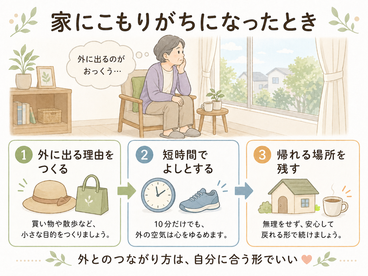 夜になると不安が強くなるときの深呼吸と書き出しの図解