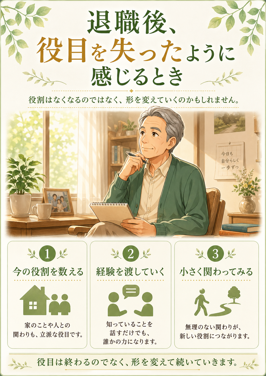 これからの住まいに不安を感じるときの準備と相談の図解